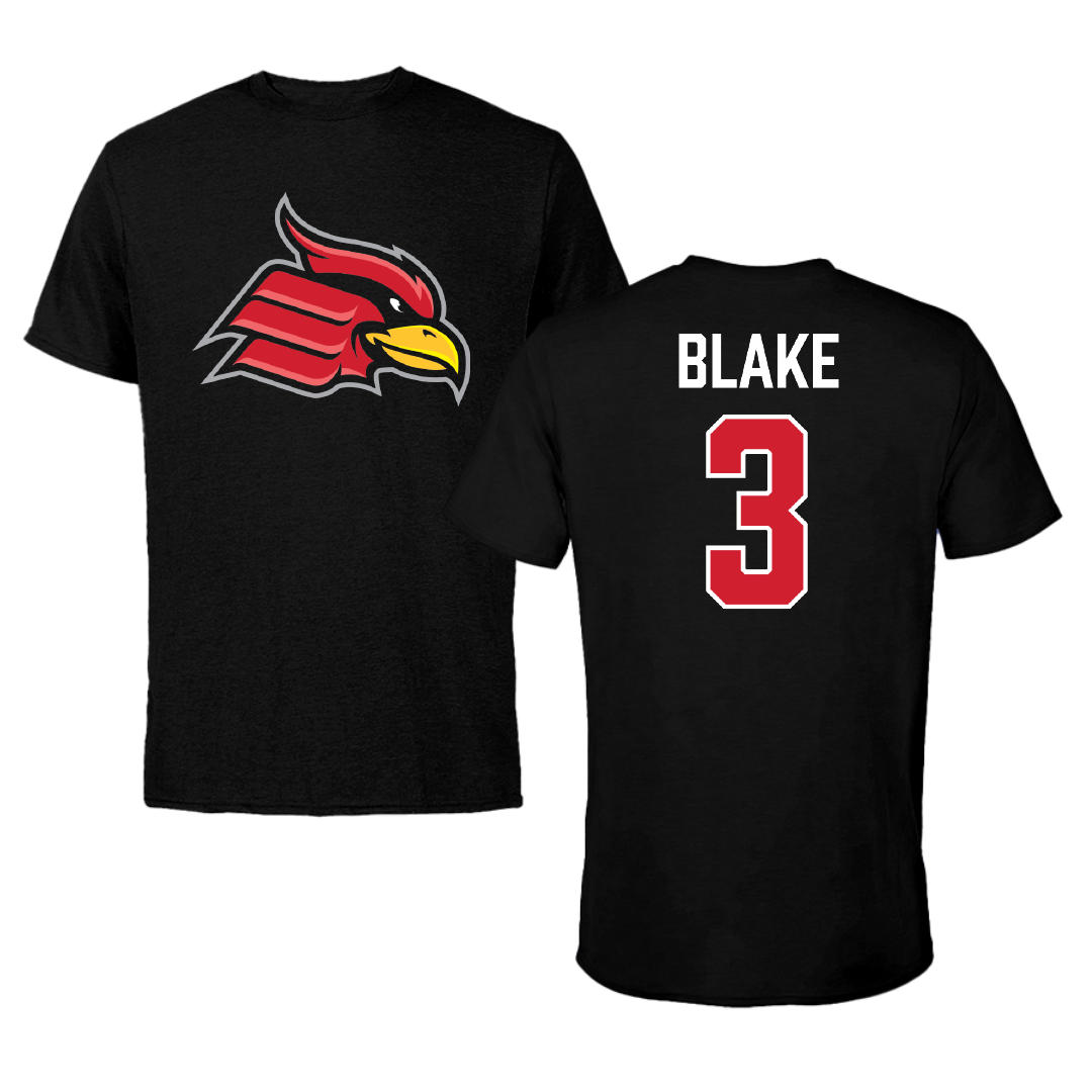 Wheeling University Football Black Performance Tee - #3 Carter Blake