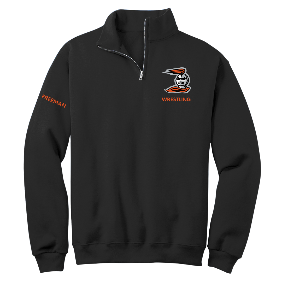 Heidelberg University Wrestling (M) Black Quarter-Zip - Lamar Freeman