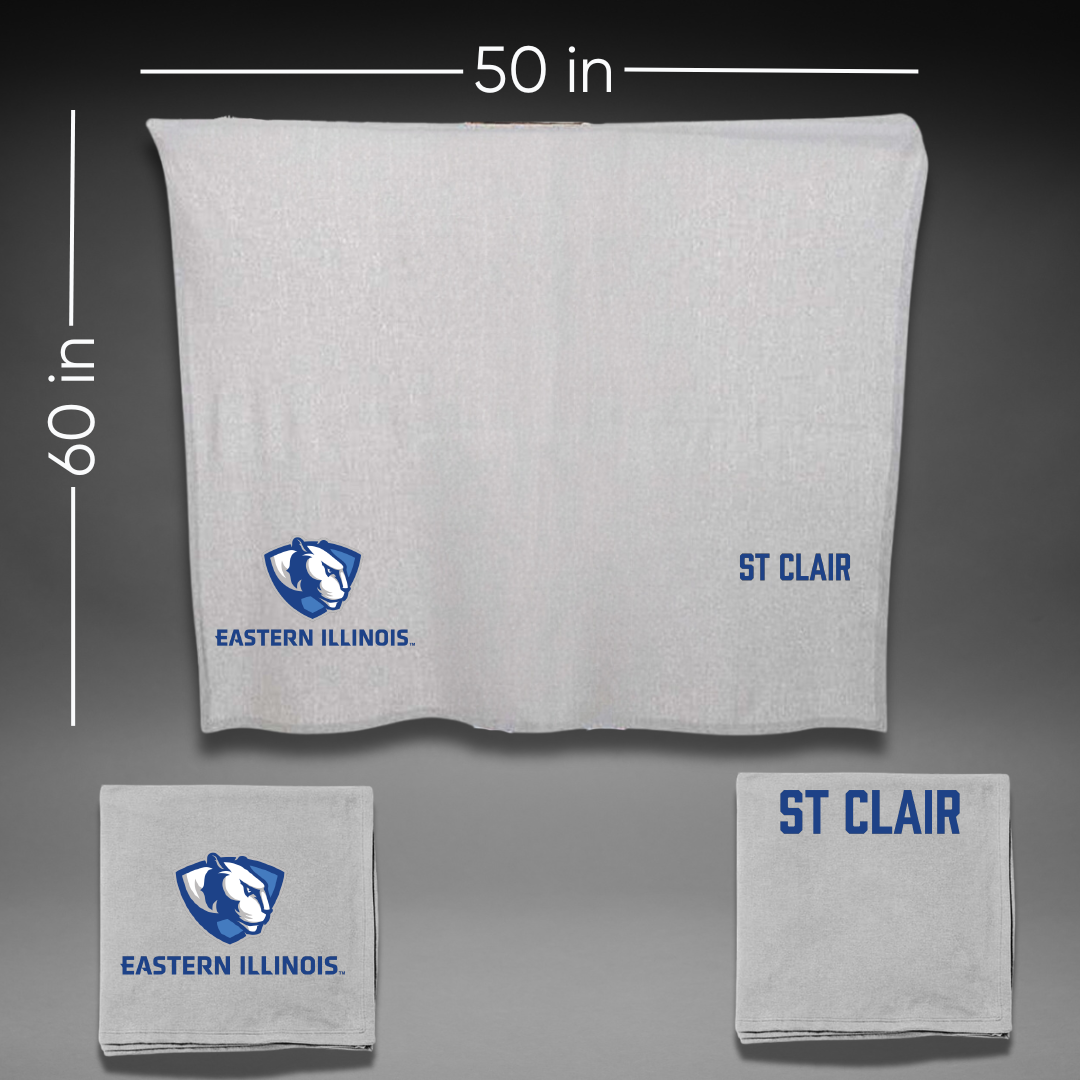 Eastern Illinois University TF and XC Gray Blanket - Maxwell St Clair