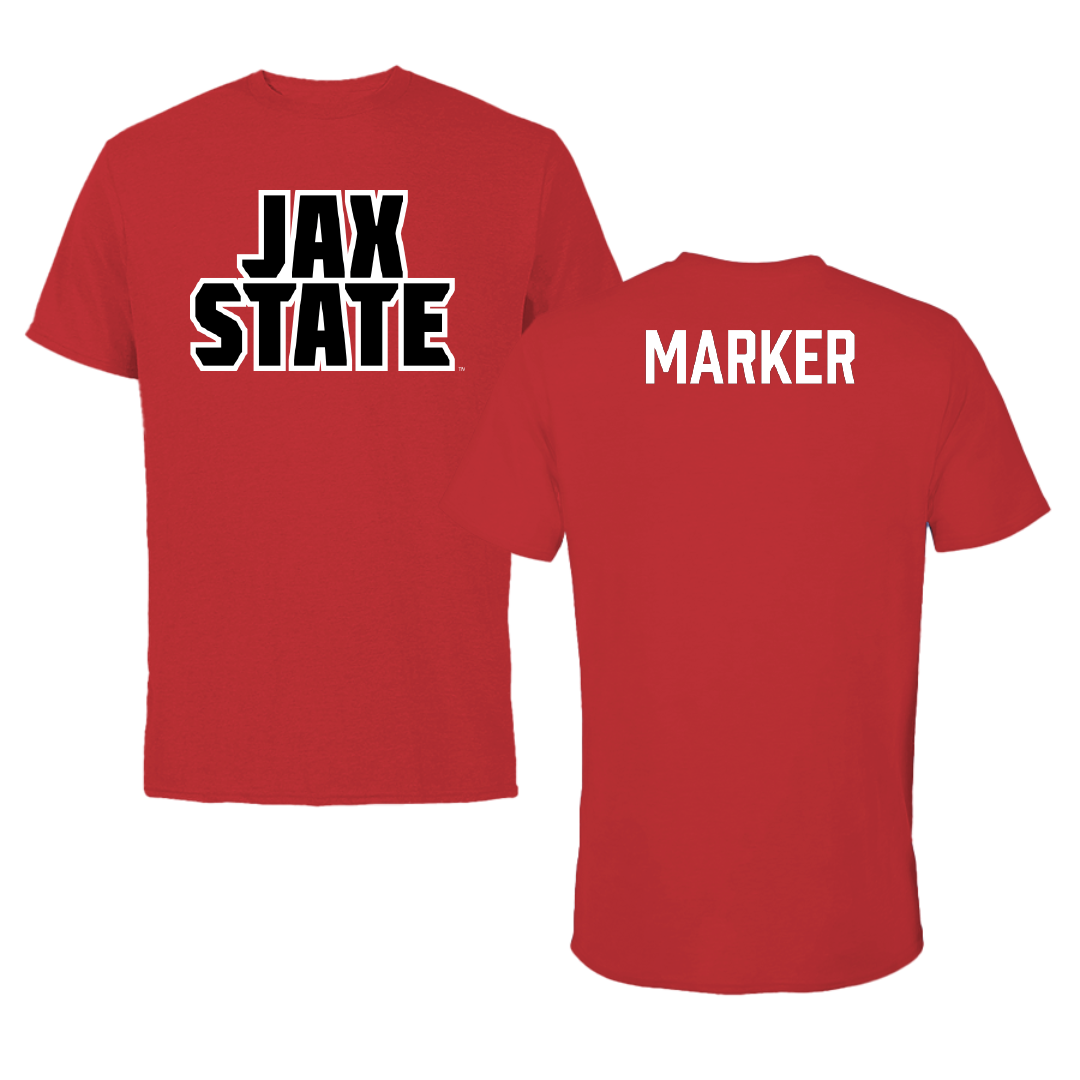 Jacksonville State University TF and XC Red Performance Tee - Kaden Marker