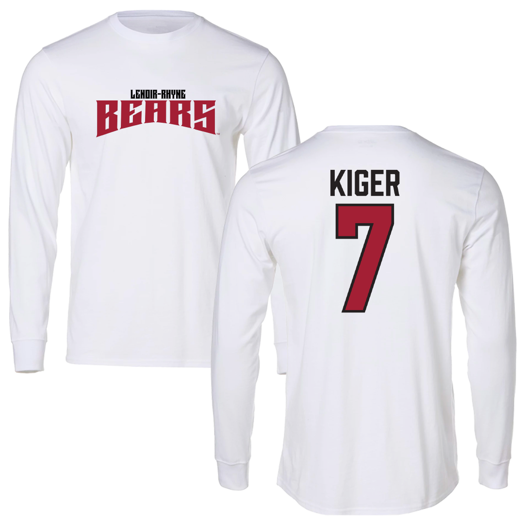 Lenoir-Rhyne University Softball White Classic Performance Long Sleeve - #7 Avery Kiger