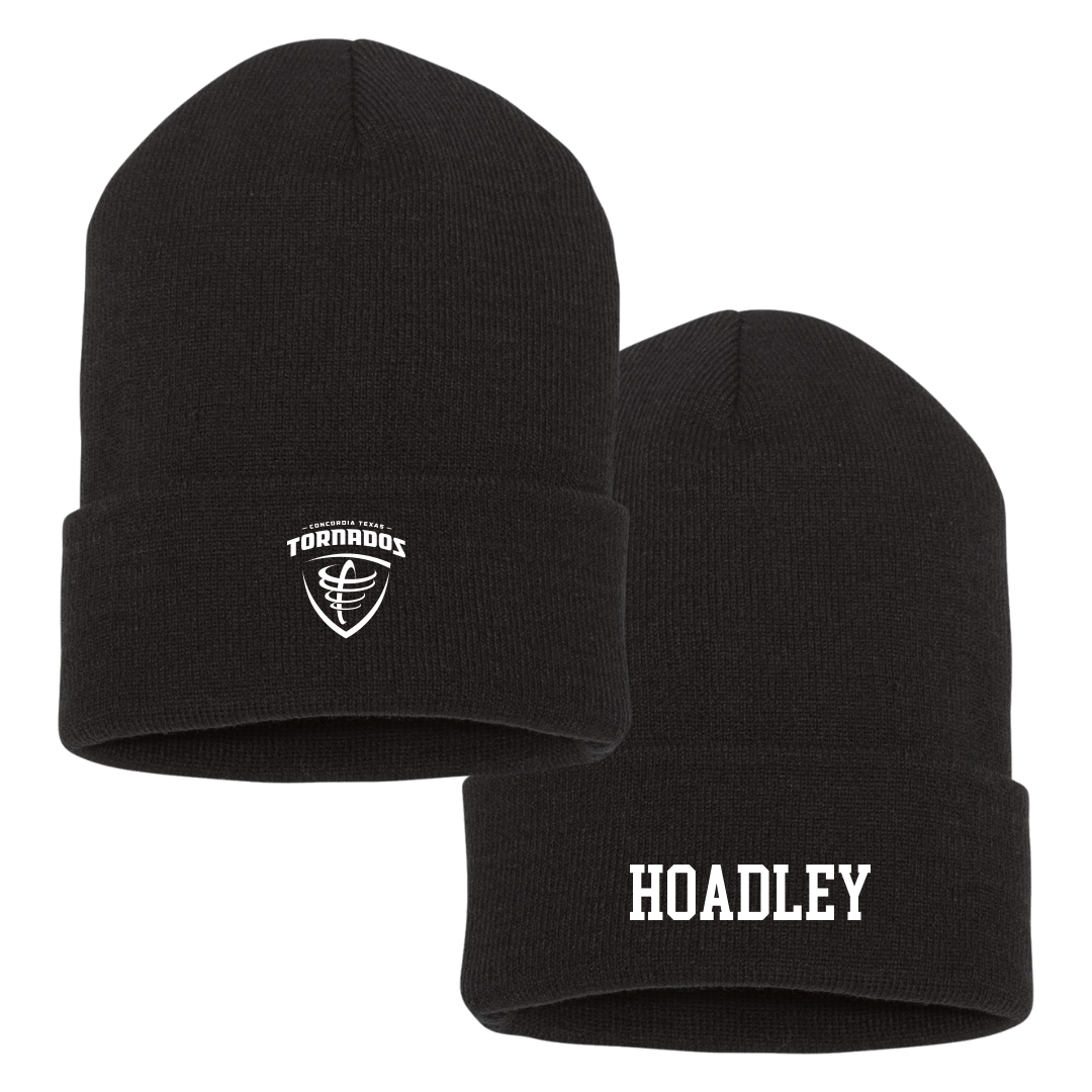 Concordia University (Texas) Baseball Black Beanie - #17 Rowdy Hoadley