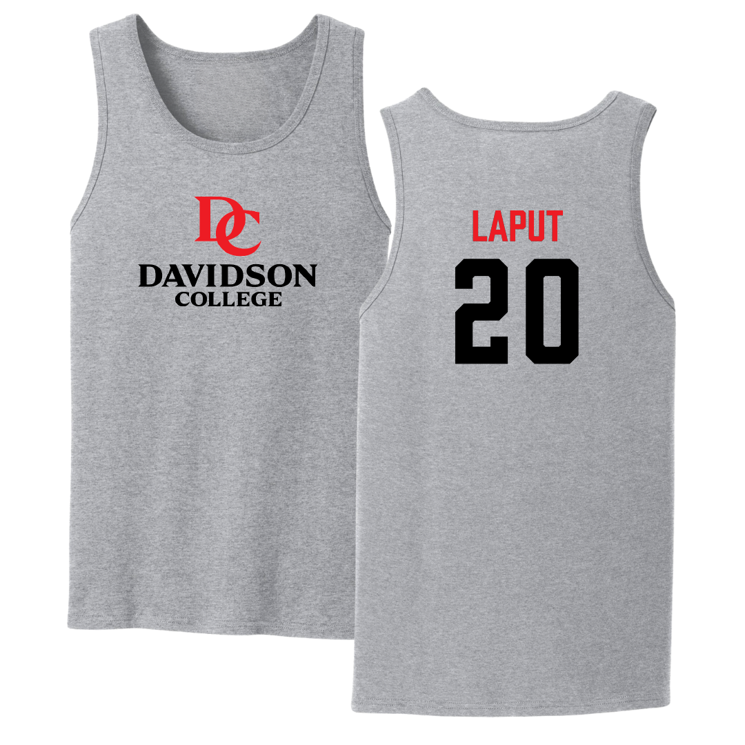 Davidson College Basketball Sport Gray Tank Top - #20 Zach Laput