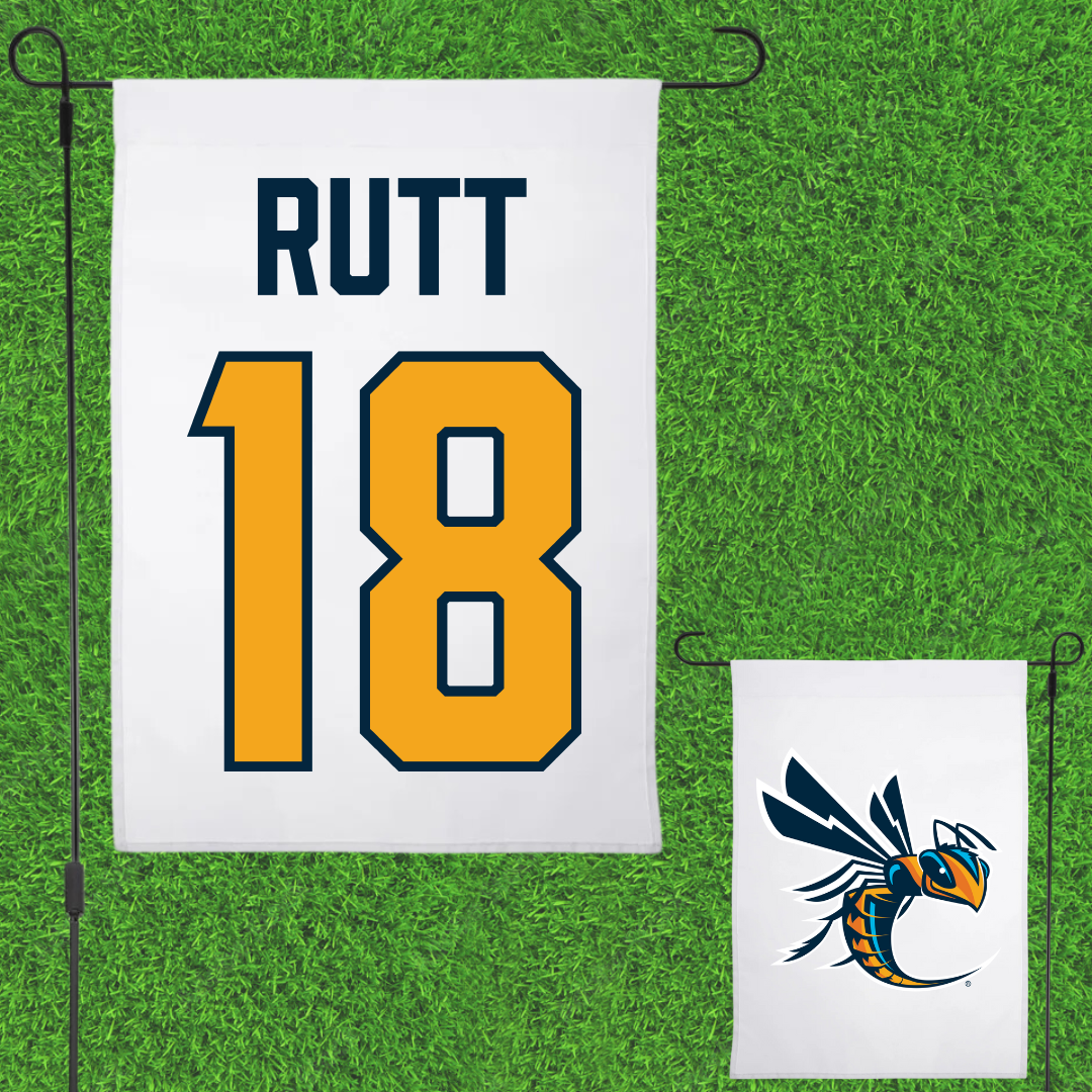 Cedarville University Volleyball White Garden Flag - #18 Alivia Rutt