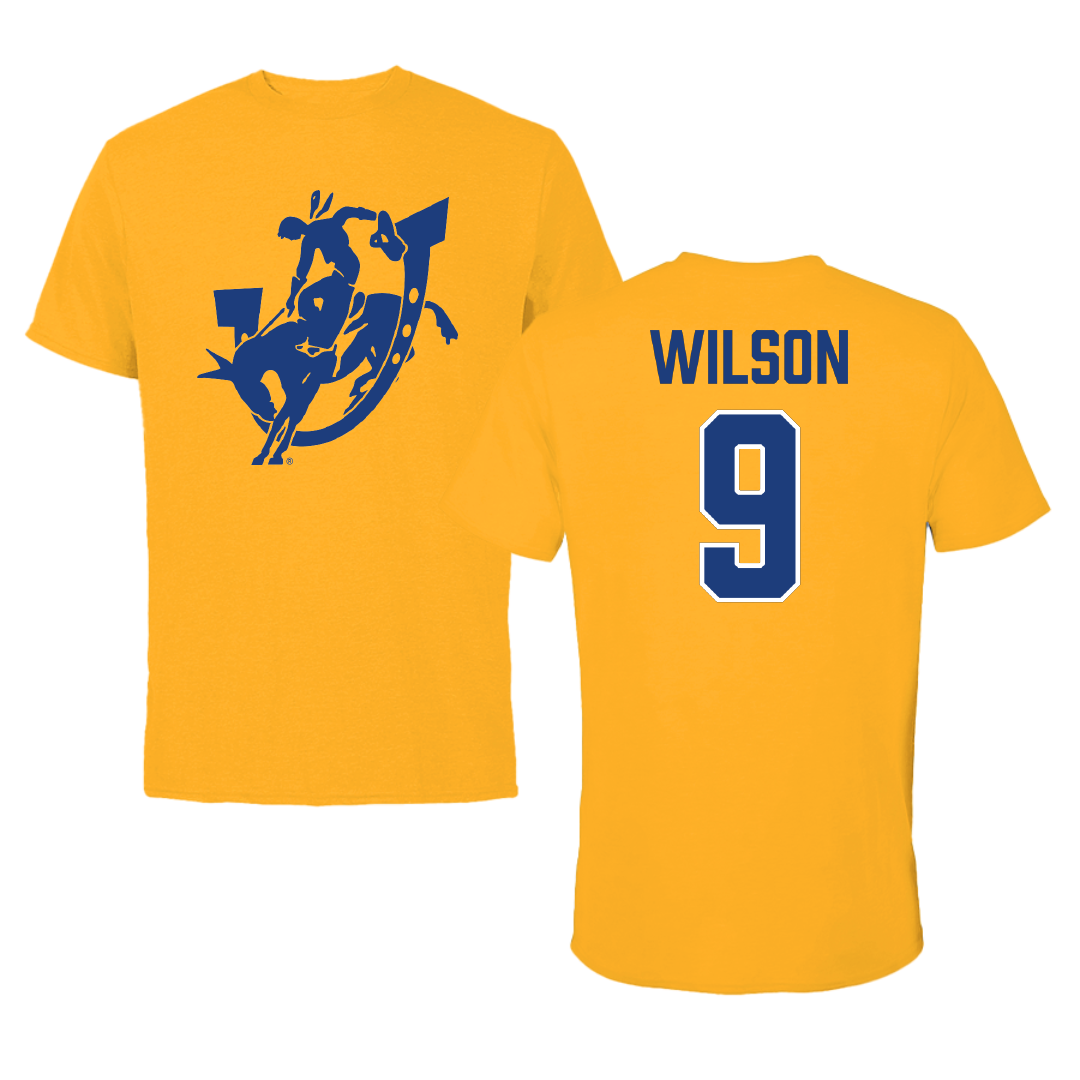 Southern Arkansas University Baseball Gold Performance Tee - #9 Glynn Wilson