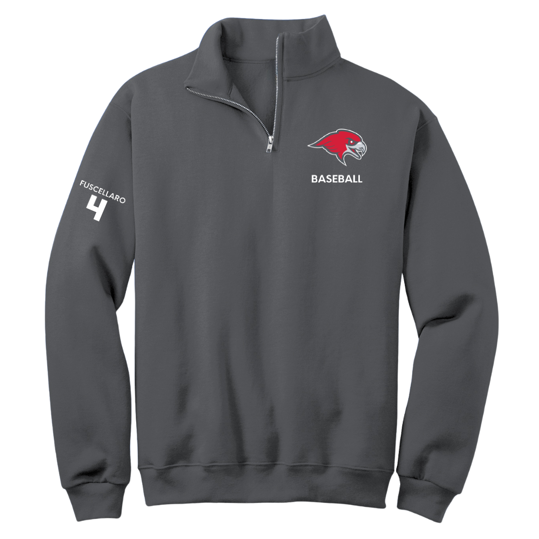 Montclair State University Baseball Dark Gray Quarter-Zip - #4 Angelo Fuscellaro