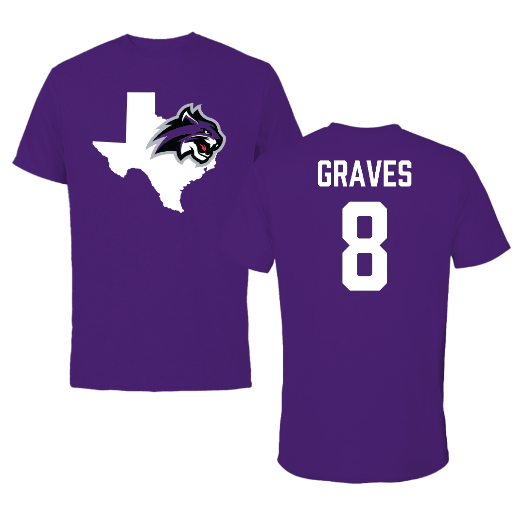 Wiley University Soccer Purple State Performance Tee - #8 Jayce Graves
