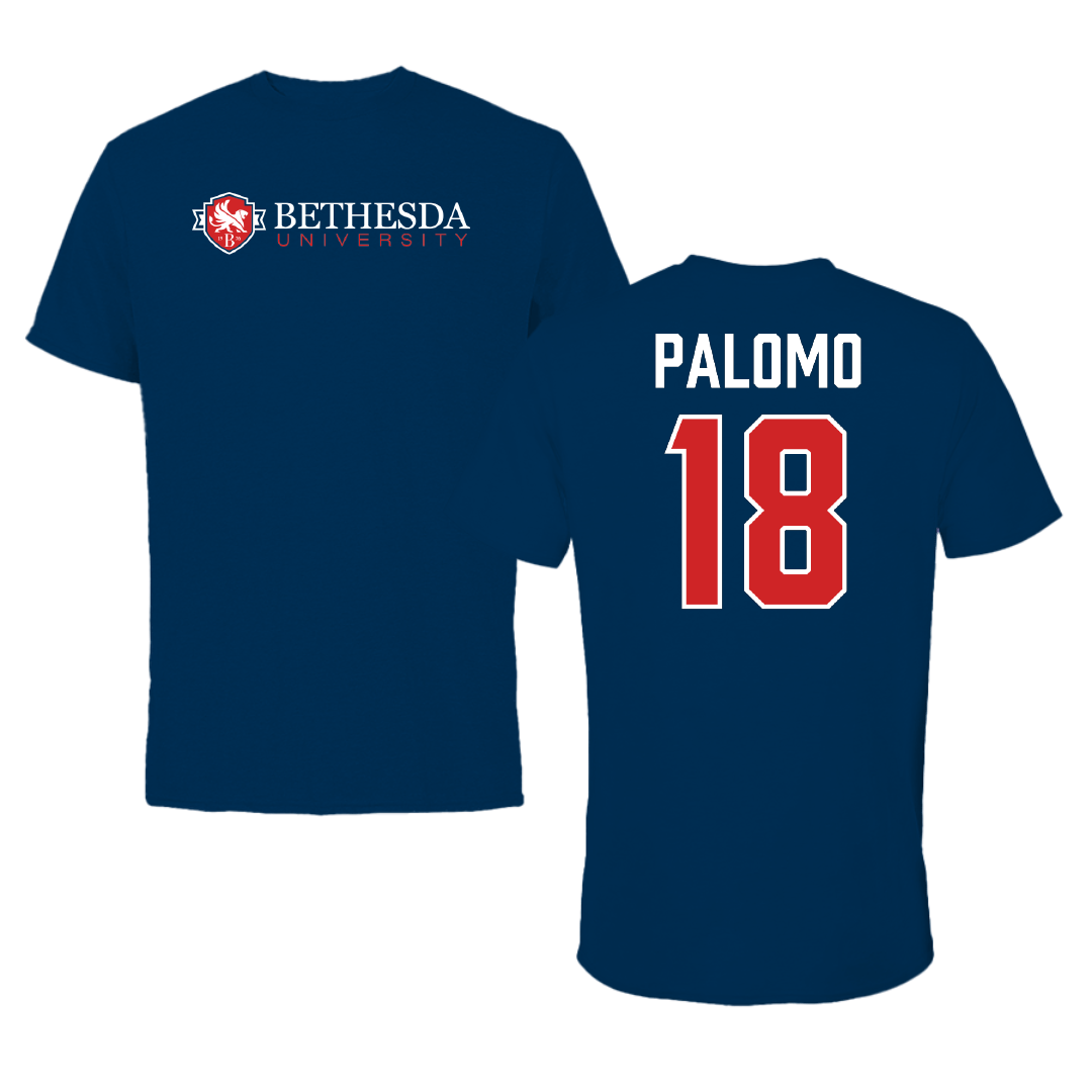 Bethesda University Baseball Navy Tee - #18 Cameron Palomo