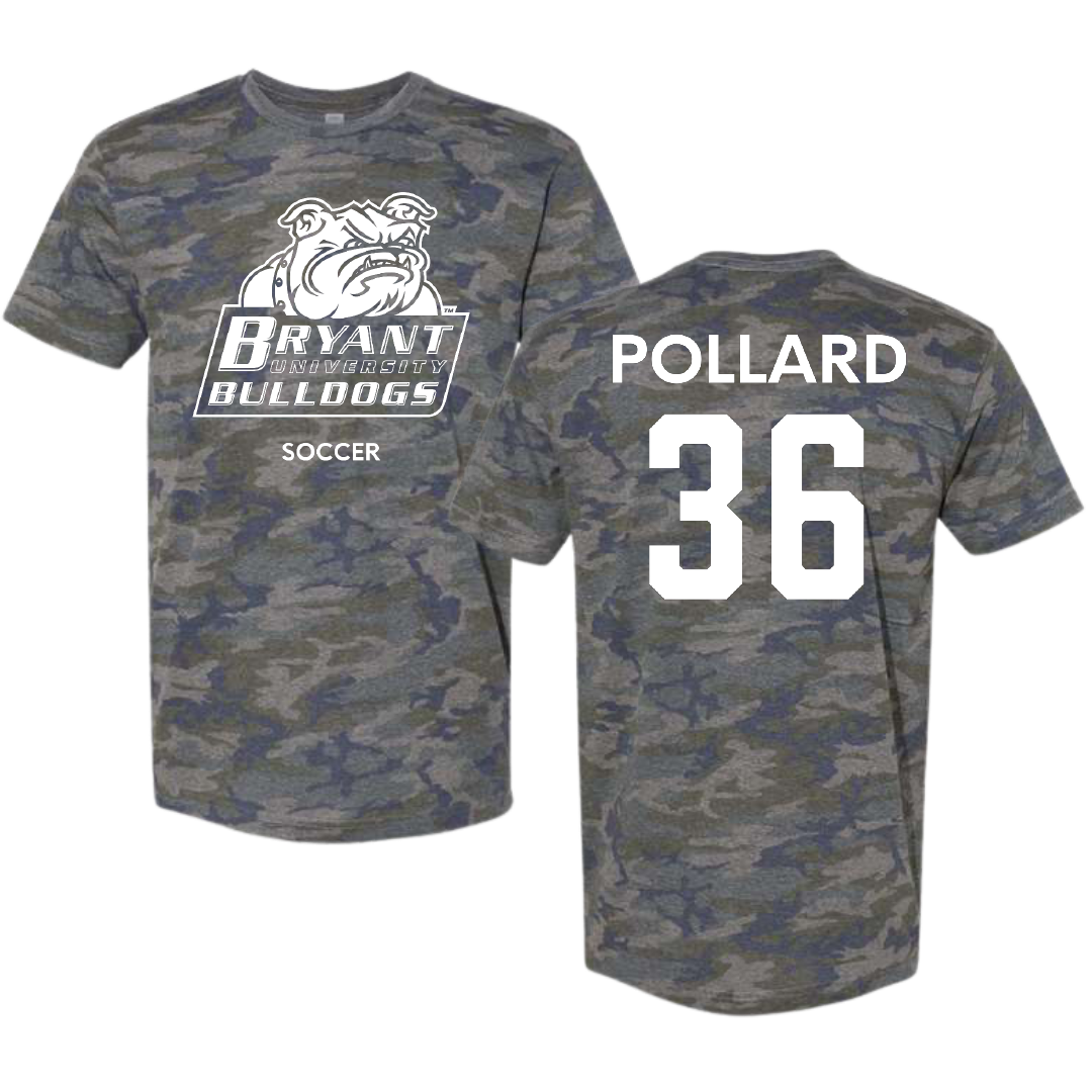 Bryant University Soccer (M) Vintage Camo Tee - #36 Daimon Pollard