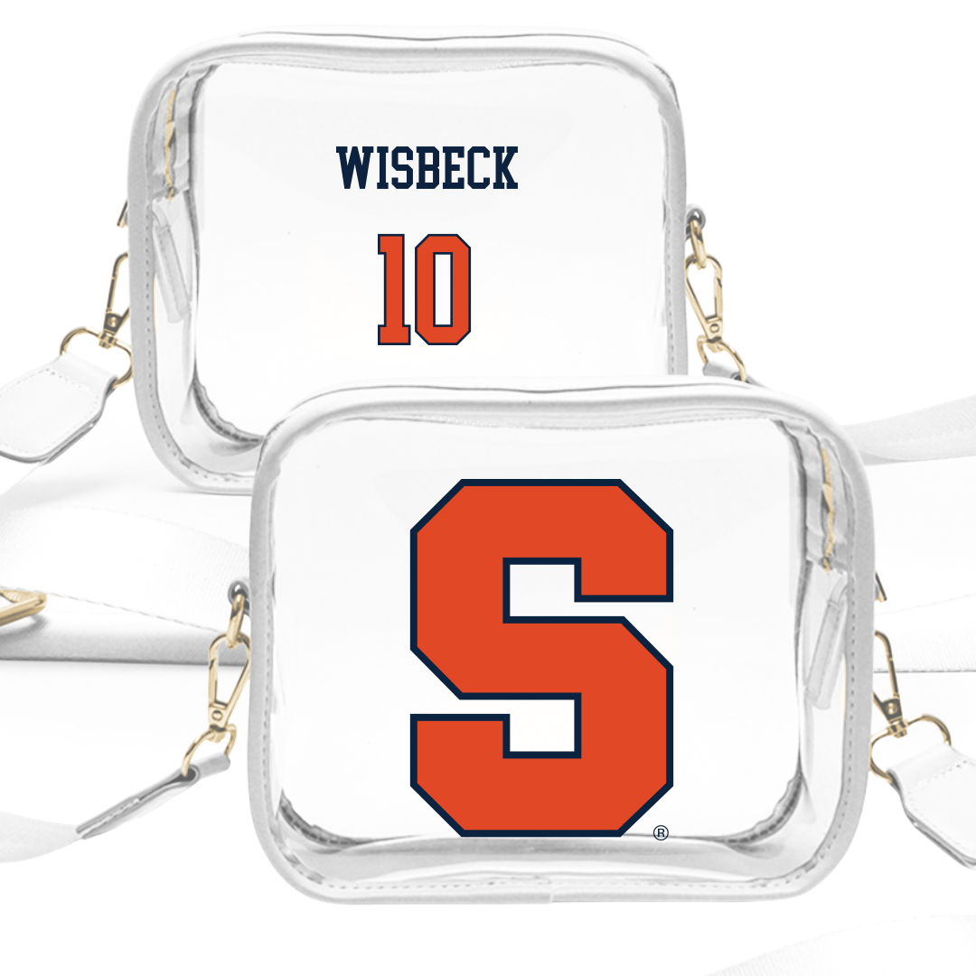 Syracuse University Soccer (W) White Clear Stadium Bag - #10 Gabrielle Wisbeck