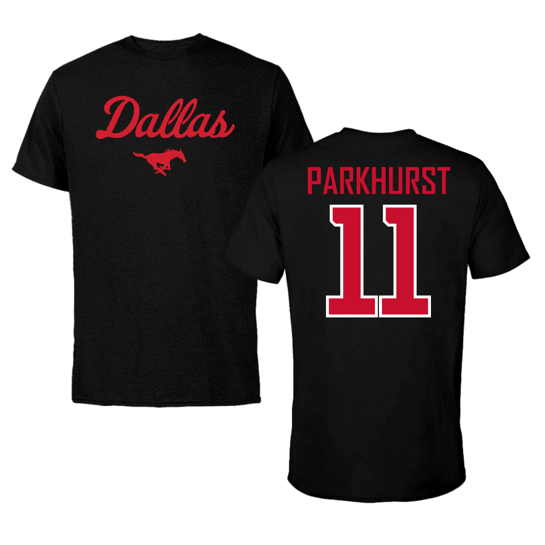 Southern Methodist University Soccer Black Dallas Performance Tee - #11 Zoë Parkhurst