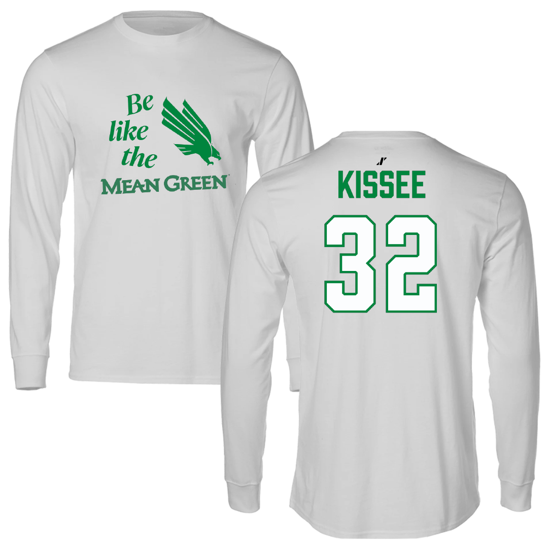 University of North Texas Soccer Light Gray Be Like Us Performance Long Sleeve - #32 Kylie Kissee