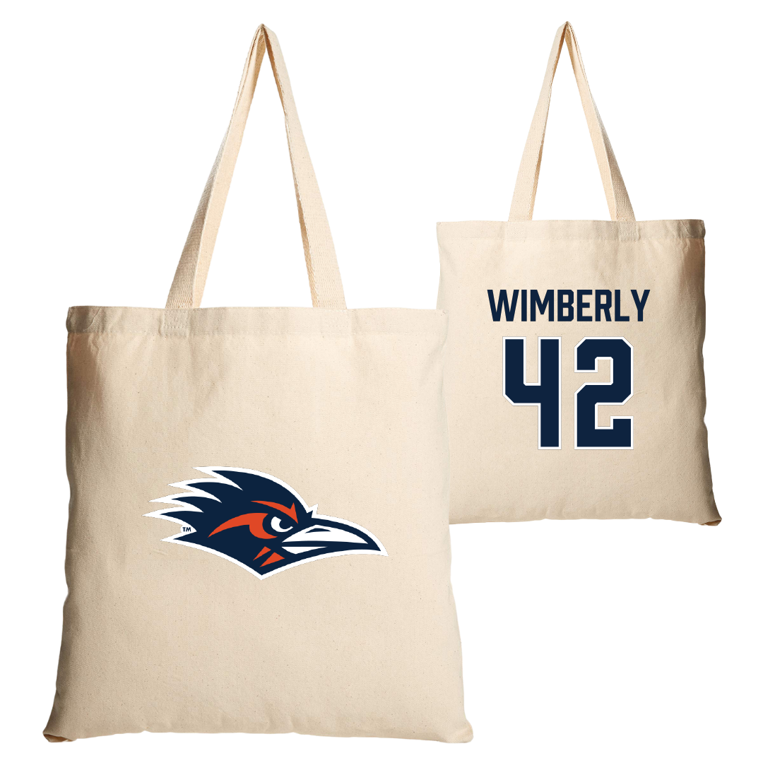 University of Texas at San Antonio Football Tan Canvas Tote Bag - #42 Daemian Wimberly