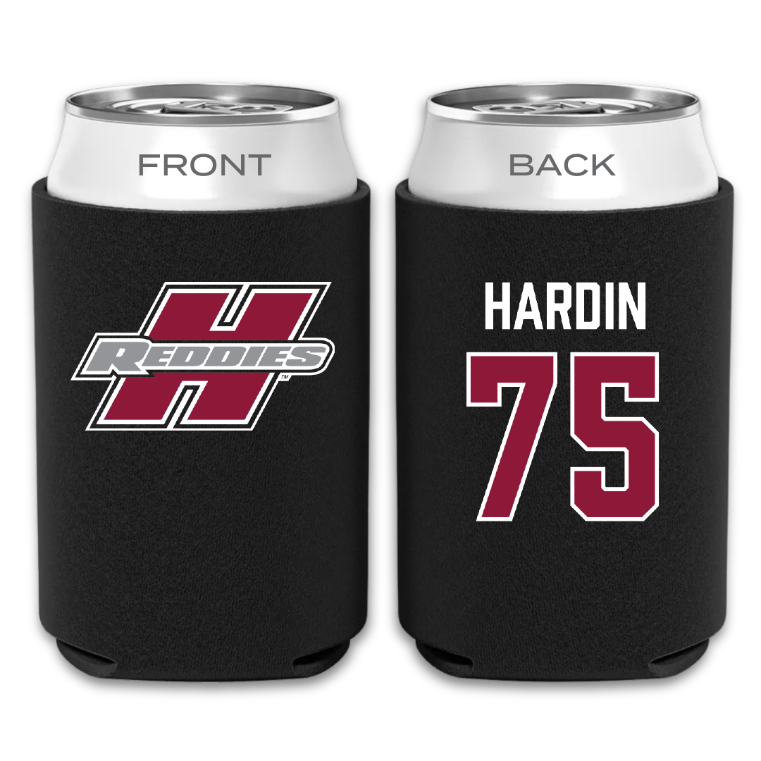 Henderson State University Football Black Can Cooler - #75 Elijah Hardin