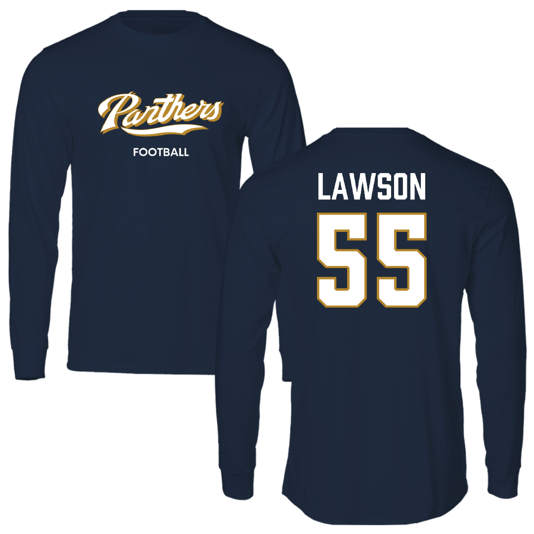 Florida International University Football Navy Performance Long Sleeve - #55 Wyatt Lawson