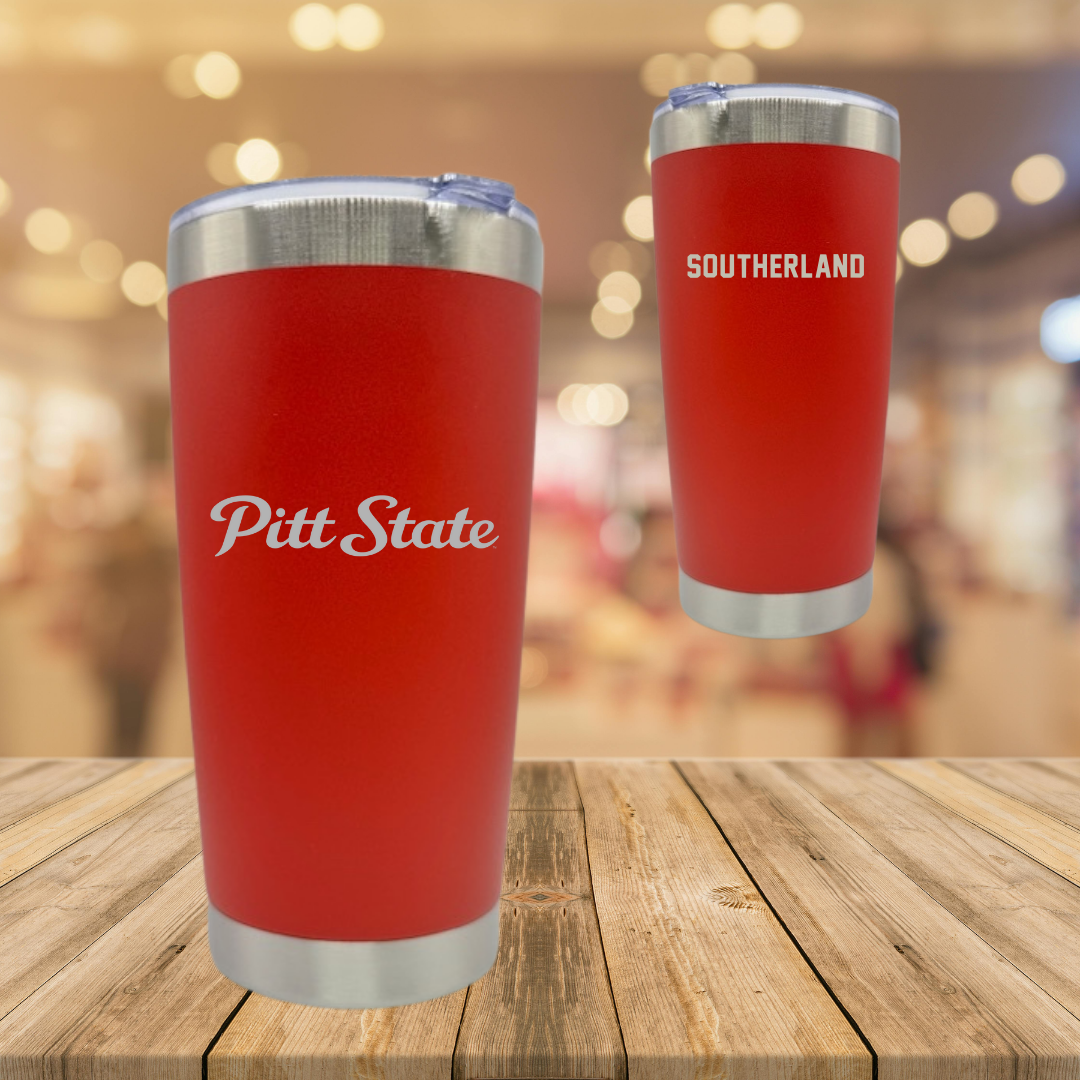 Pittsburg State University TF and XC Red Stainless Steel Tumbler - Bryce Southerland