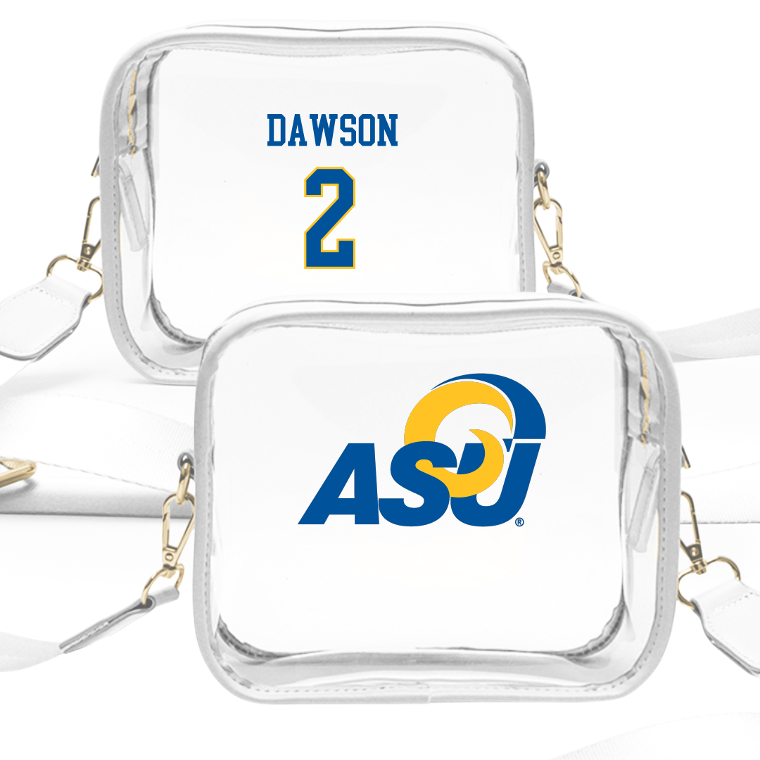 Angelo State University Basketball (M) White Clear Stadium Bag - #2 Denim Dawson