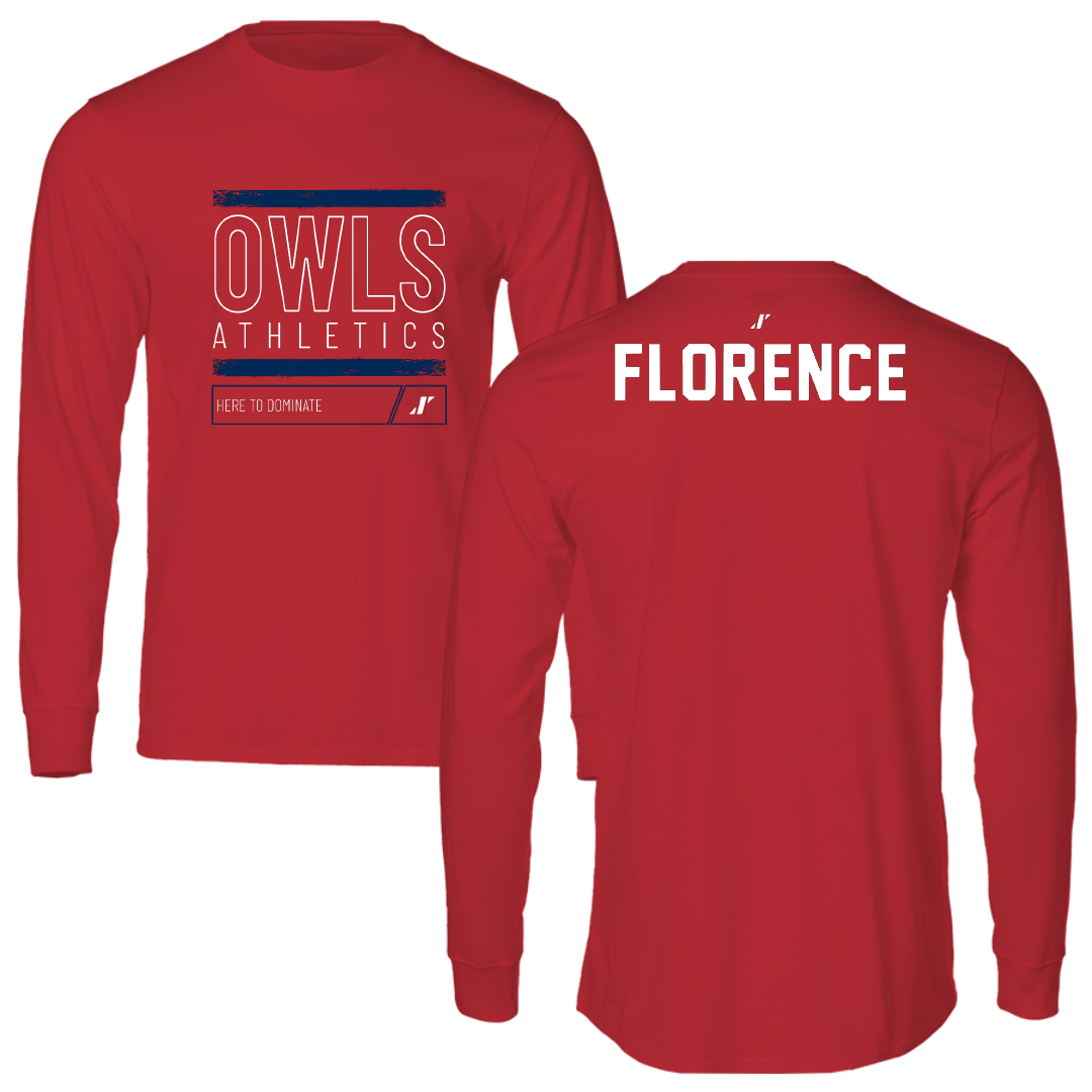 Florida Atlantic University Golf Red Dominate Performance Long Sleeve - Olivia Florence