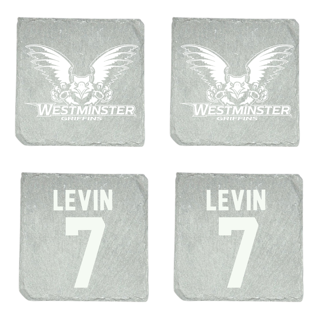 Westminster University (Utah) Soccer Stone Coaster (4 Pack)  - #7 Zac Levin