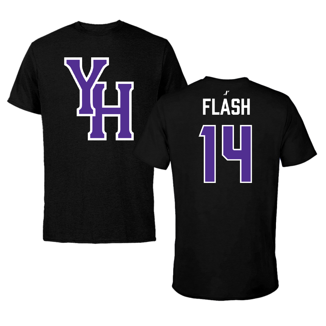 Young Harris College Basketball (M) Black Performance Tee - #14 Zion Flash