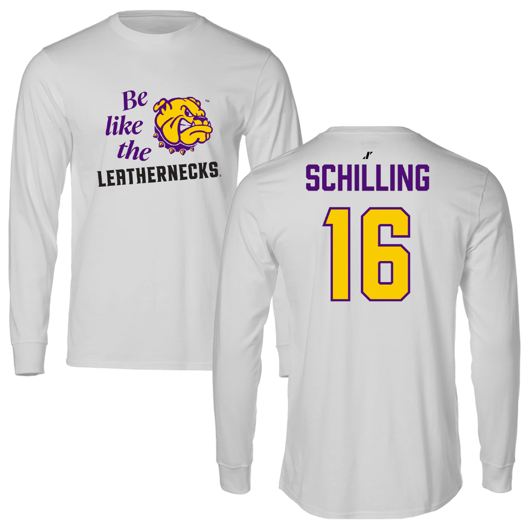 Western Illinois University Soccer Light Gray Be Like Us Performance Long Sleeve - #16 Abigail Schilling
