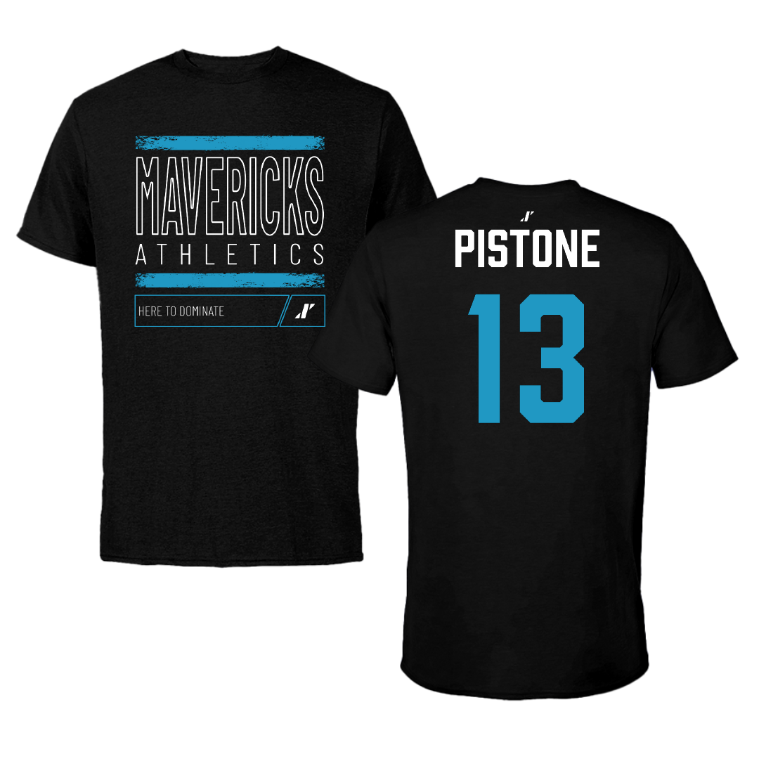 Mercy University Soccer (W) Black Dominate Performance Tee - #13 Rosa Pistone