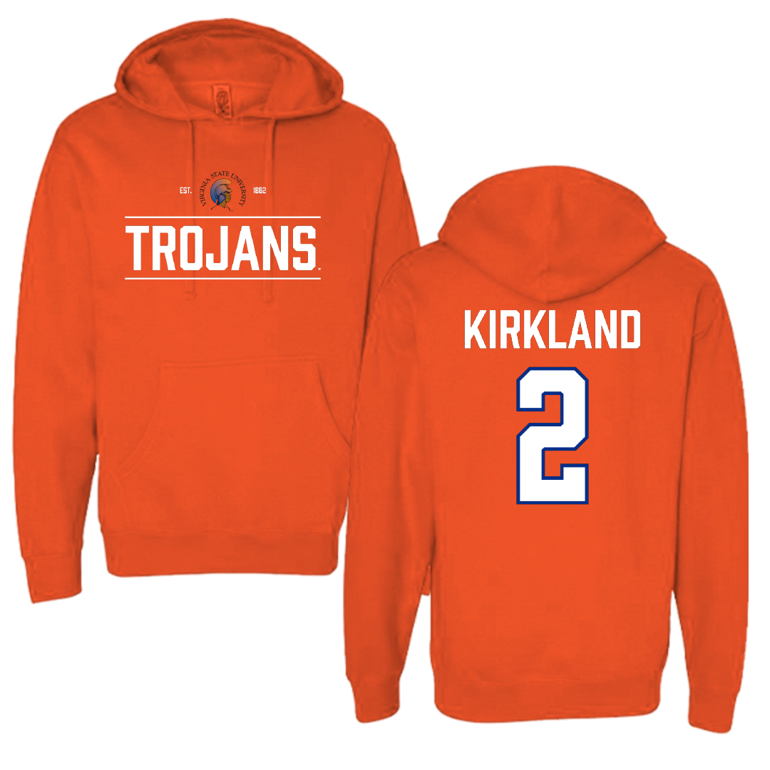 Virginia State University Lacrosse (M) Orange General Hoodie - #2 Devray Kirkland