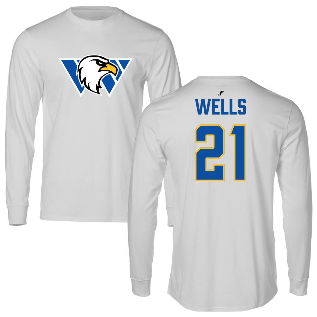 Williams Baptist University Softball Light Gray Performance Long Sleeve - #21 Katie Wells