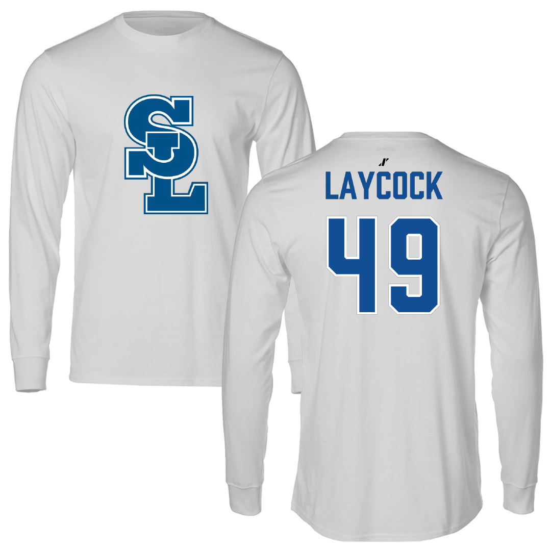Salt Lake Community College Baseball Light Gray Long Sleeve - #49 Austin Laycock