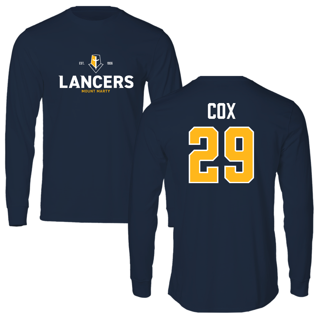 Mount Marty University Soccer Navy General Performance Long Sleeve - #29 Gabriel Cox