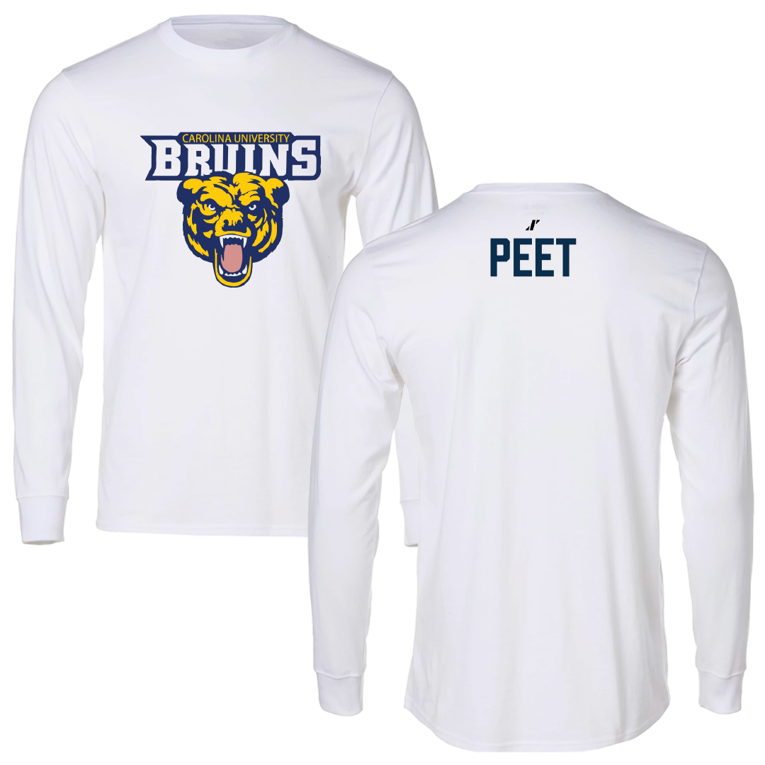 Carolina University Baseball White Performance Long Sleeve - Ethan Peet