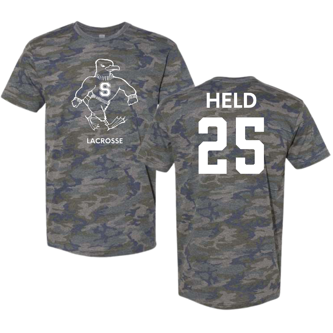 Salisbury University Lacrosse (W) Vintage Camo Tee - #25 Natalie Held