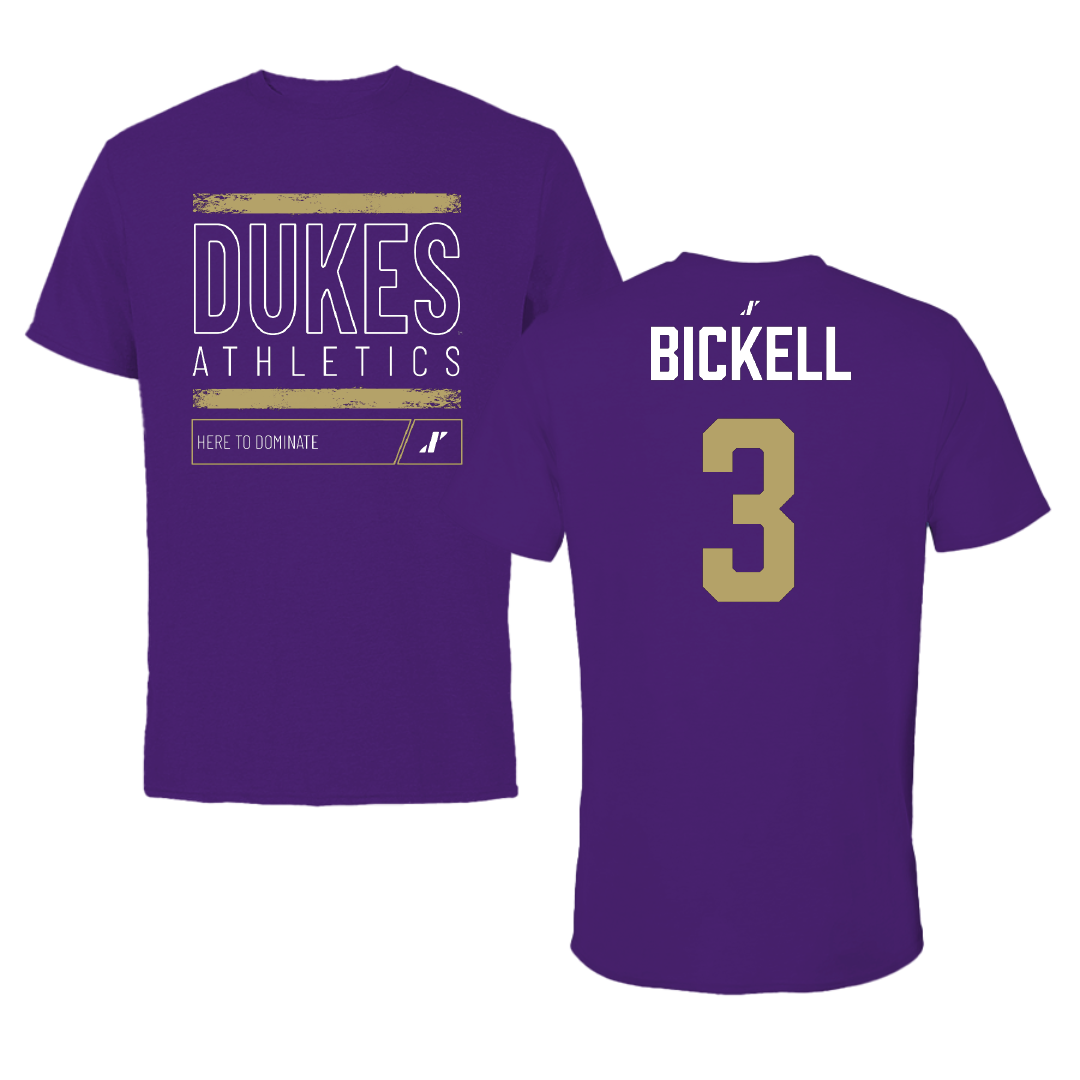 James Madison University Lacrosse (W) Purple Dominate Performance Tee - #3 Avery Bickell