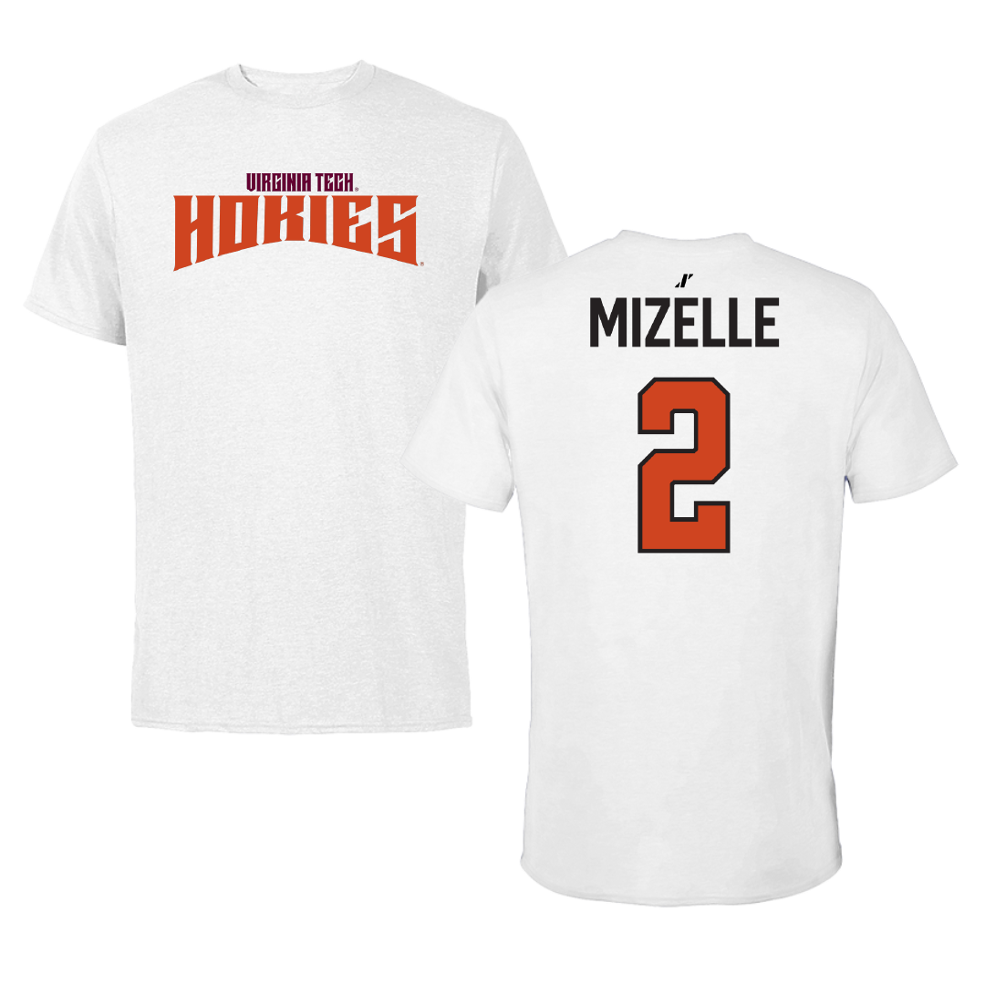 Virginia Tech Softball White Classic Performance Tee - #2 Gaby Mizelle