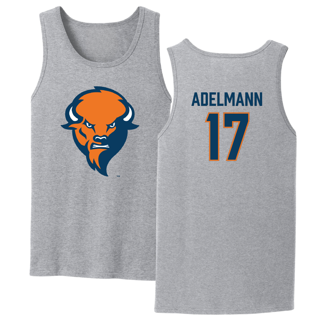 Bucknell University Baseball Sport Gray Tank Top - #17 Jonathan Adelmann