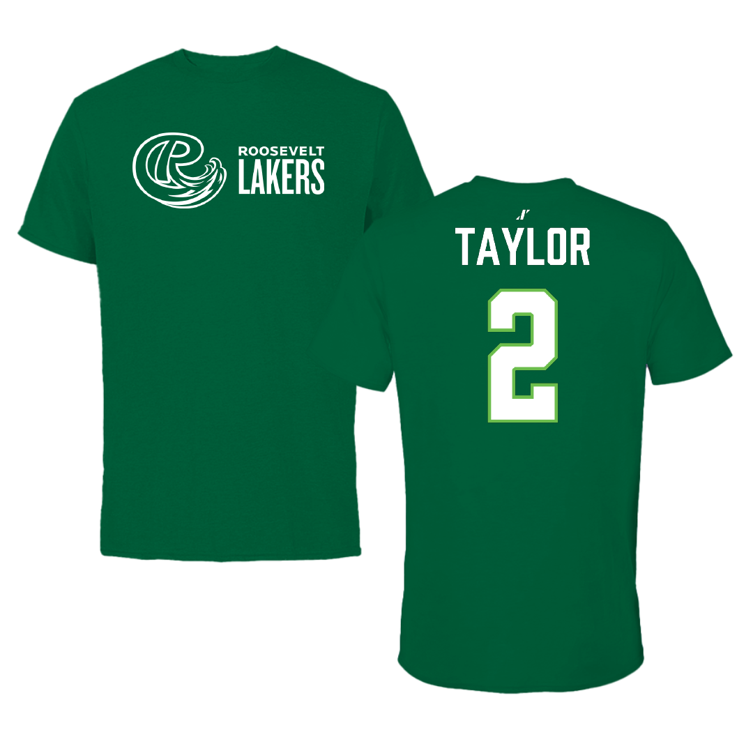Roosevelt University Softball Green Tee - #2 Sydni Taylor