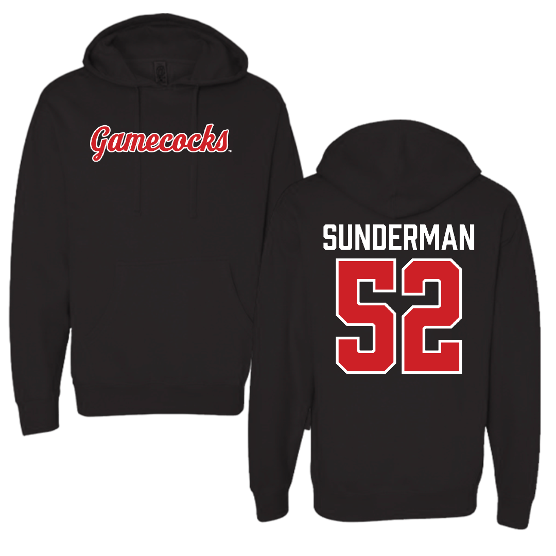 Jacksonville State University Football Black Hoodie - #52 Maddox Sunderman