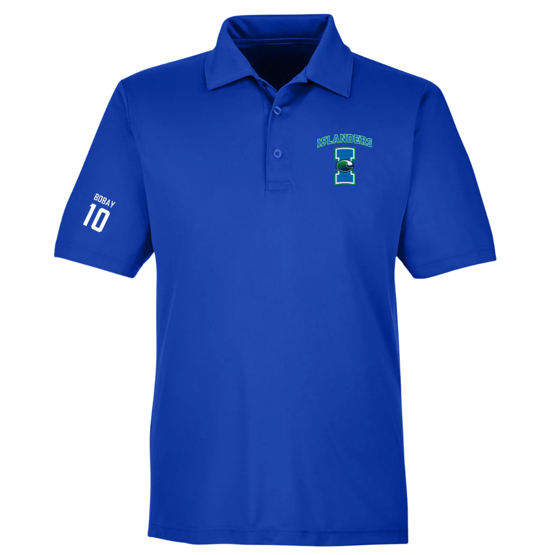 Texas A&M University-Corpus Christi Beach Volleyball Blue Polo - #10 Kristin Bobay