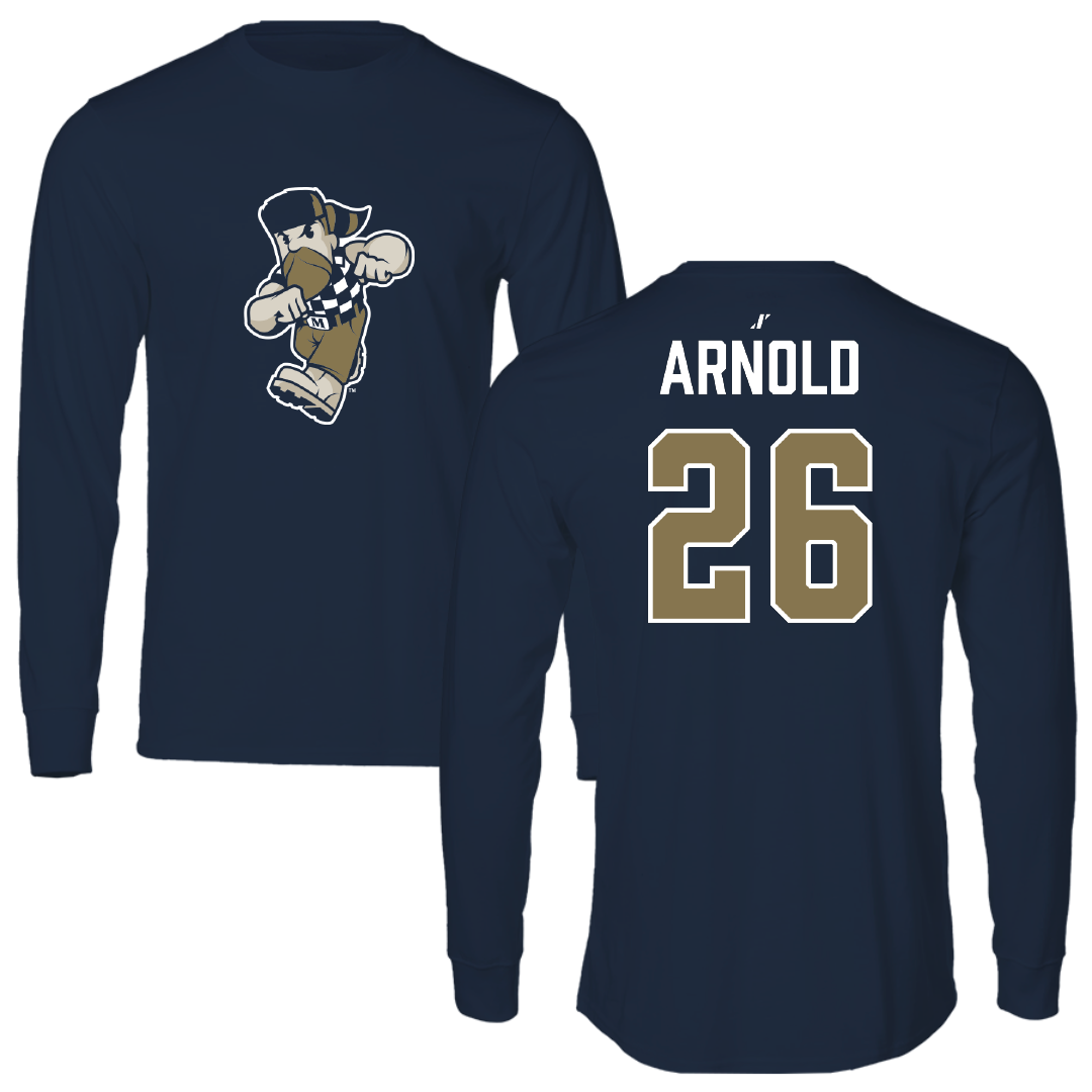Mount St. Mary's University Baseball Navy Long Sleeve - #26 Jake Arnold