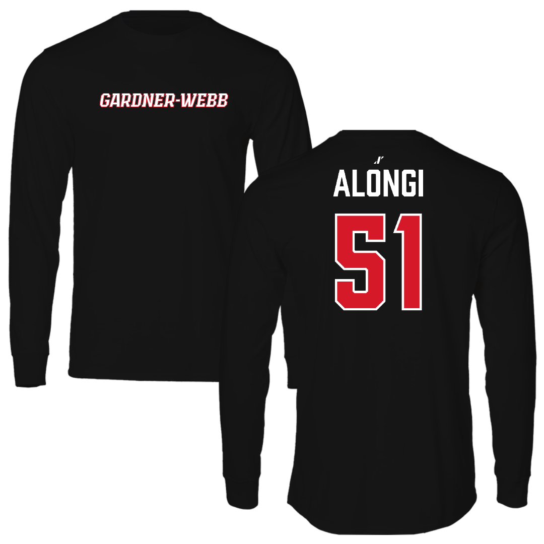 Gardner-Webb University Football Black Long Sleeve - #51 Jaxon Alongi