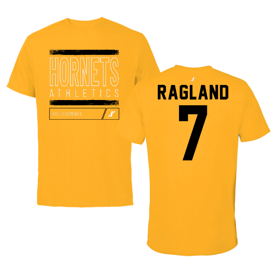 Alabama State University Football Gold Dominate Tee - #7 Braylen Ragland