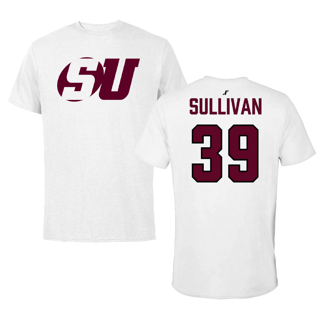 Schreiner University Baseball White Performance Tee - #39 Ethan Sullivan