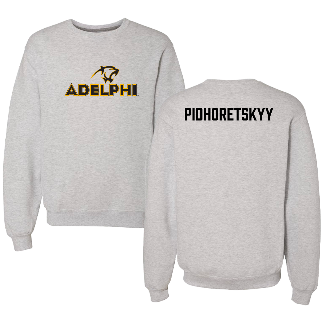 Adelphi University Swimming & Diving Gray Crewneck - Valerii Pidhoretskyy