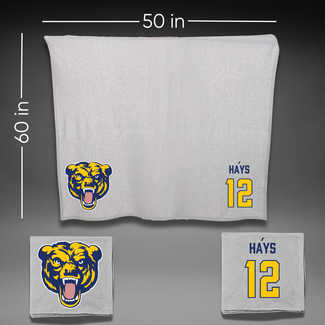 Carolina University Softball Gray Blanket - #12 Cameryn Hays