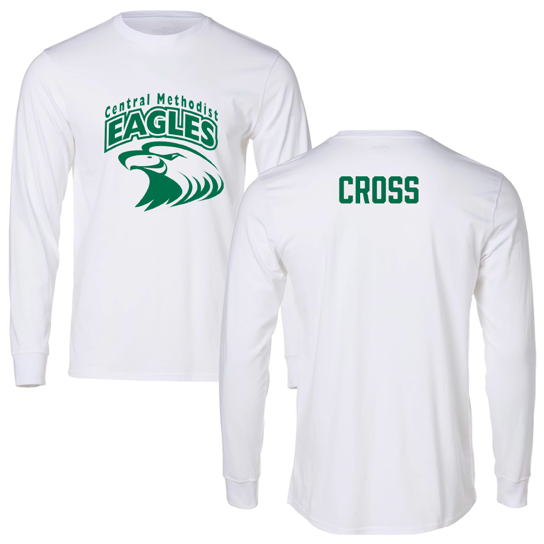 Central Methodist University TF and XC White Performance Long Sleeve - Claireece Cross