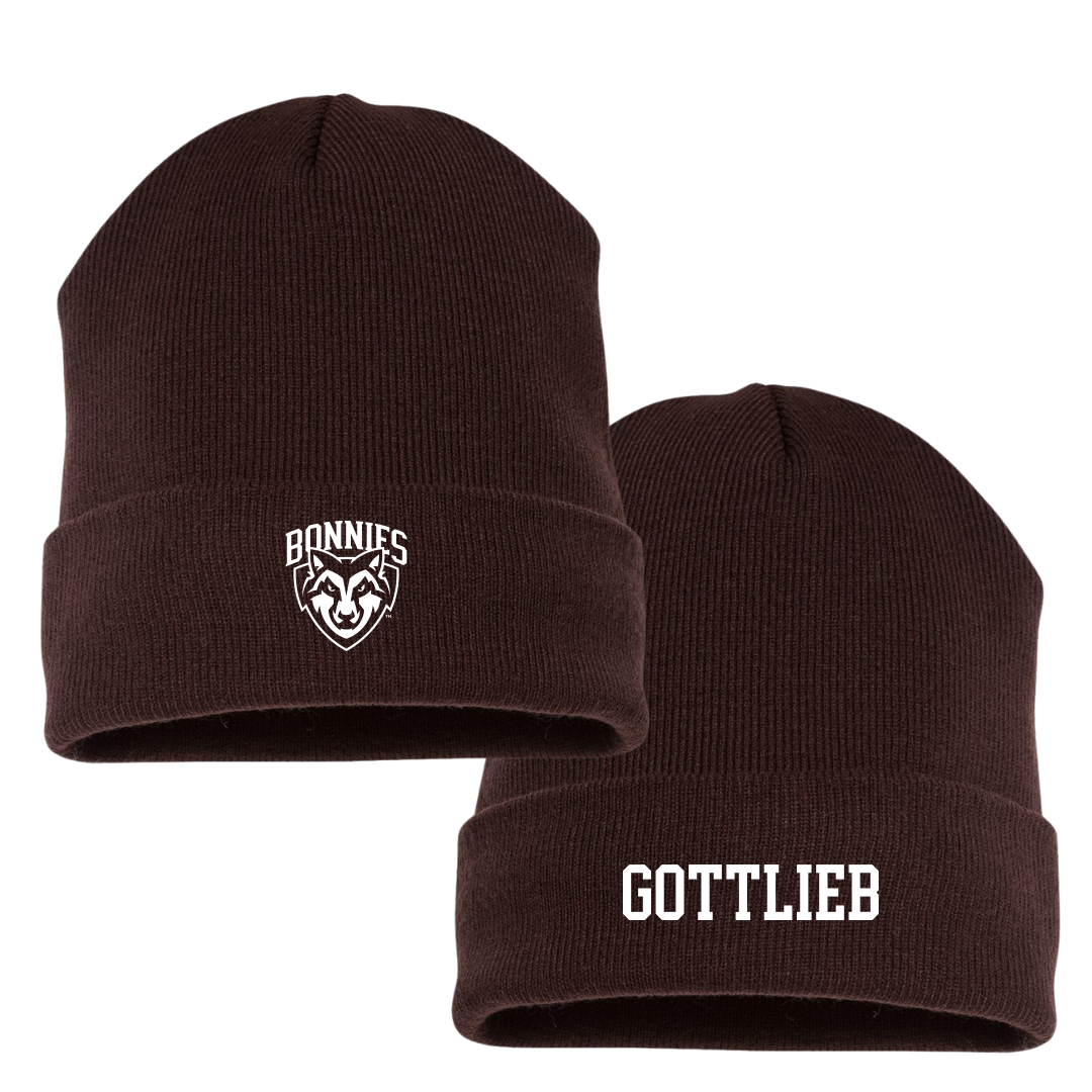 St. Bonaventure University Baseball Brown Beanie - #37 Justin Gottlieb