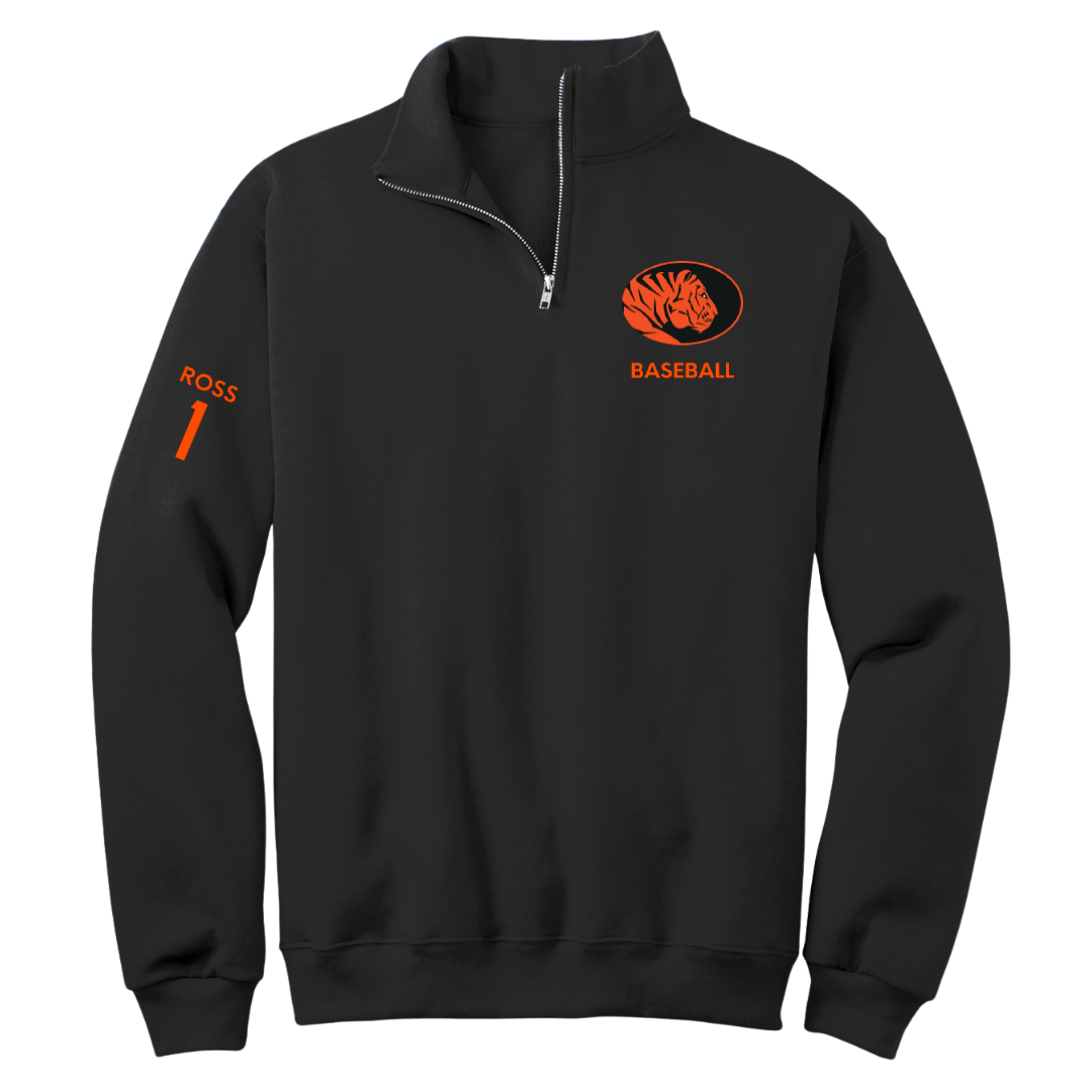 East Central University Baseball Black Quarter-Zip - #1 Jameson Ross