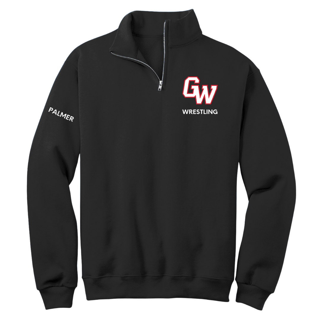 Gardner-Webb University Wrestling (M) Black Quarter-Zip - James Palmer