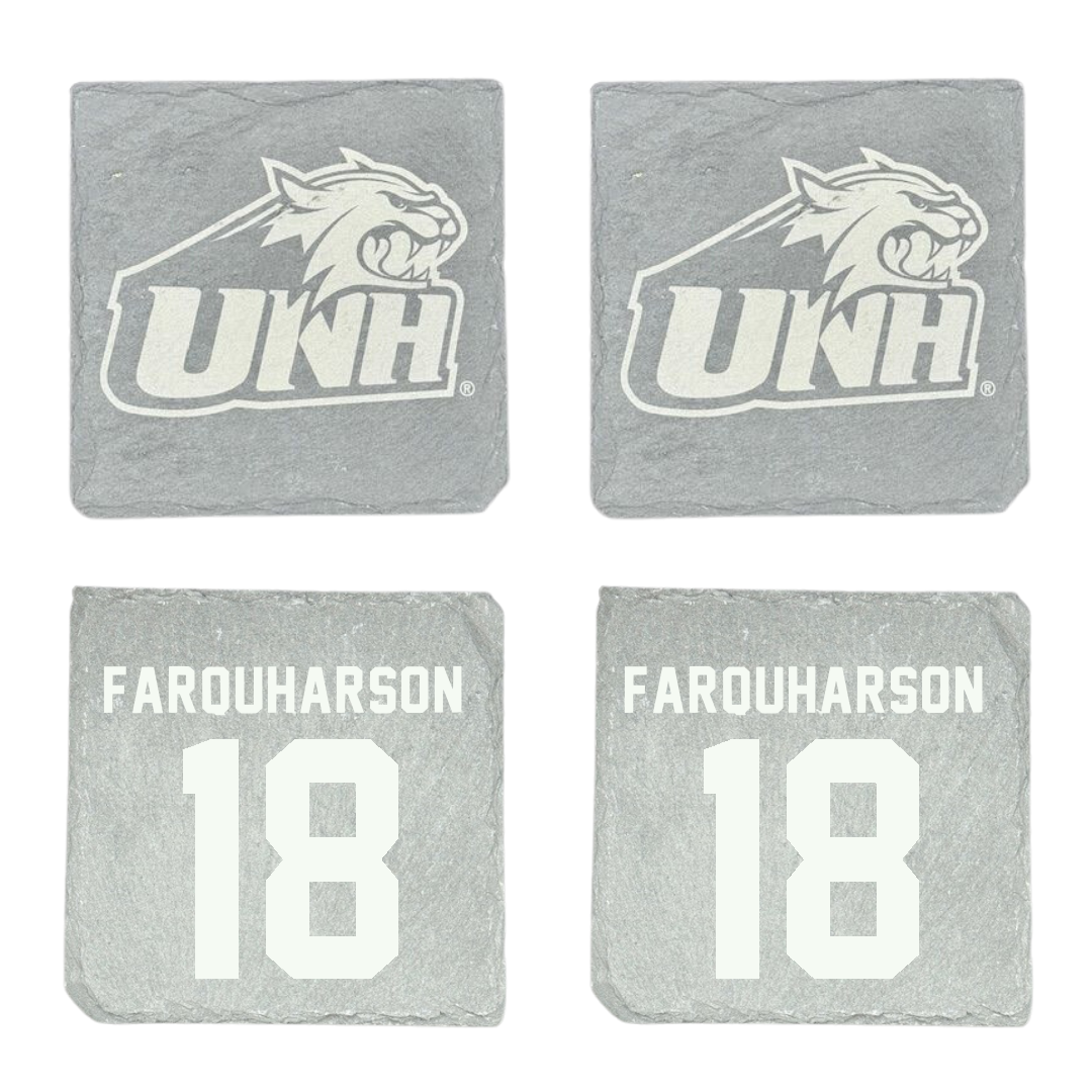 University of New Hampshire Football Stone Coaster (4 Pack)  - #18 Joshua Farquharson