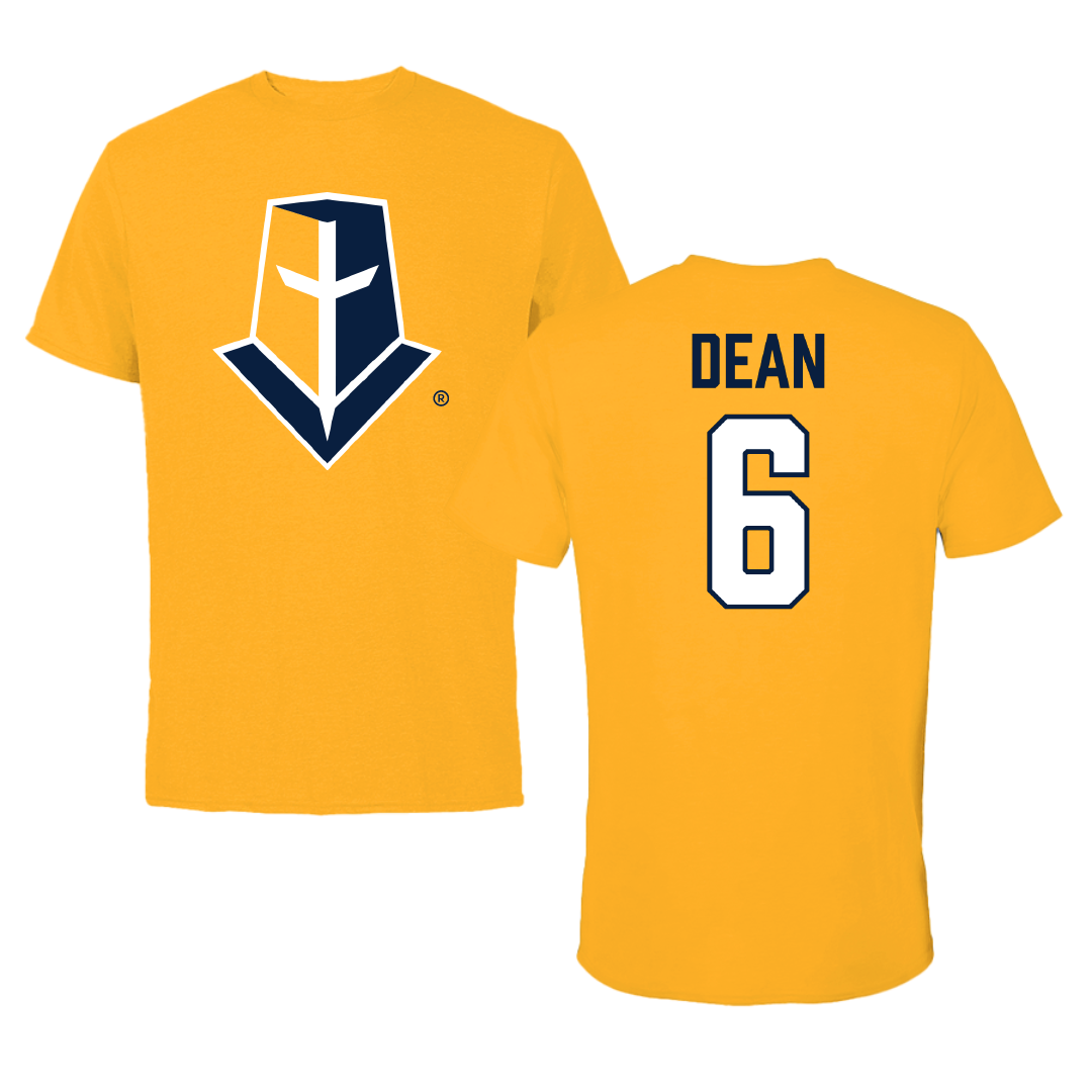 Mount Marty University Football Gold Tee - #6 Nate Dean